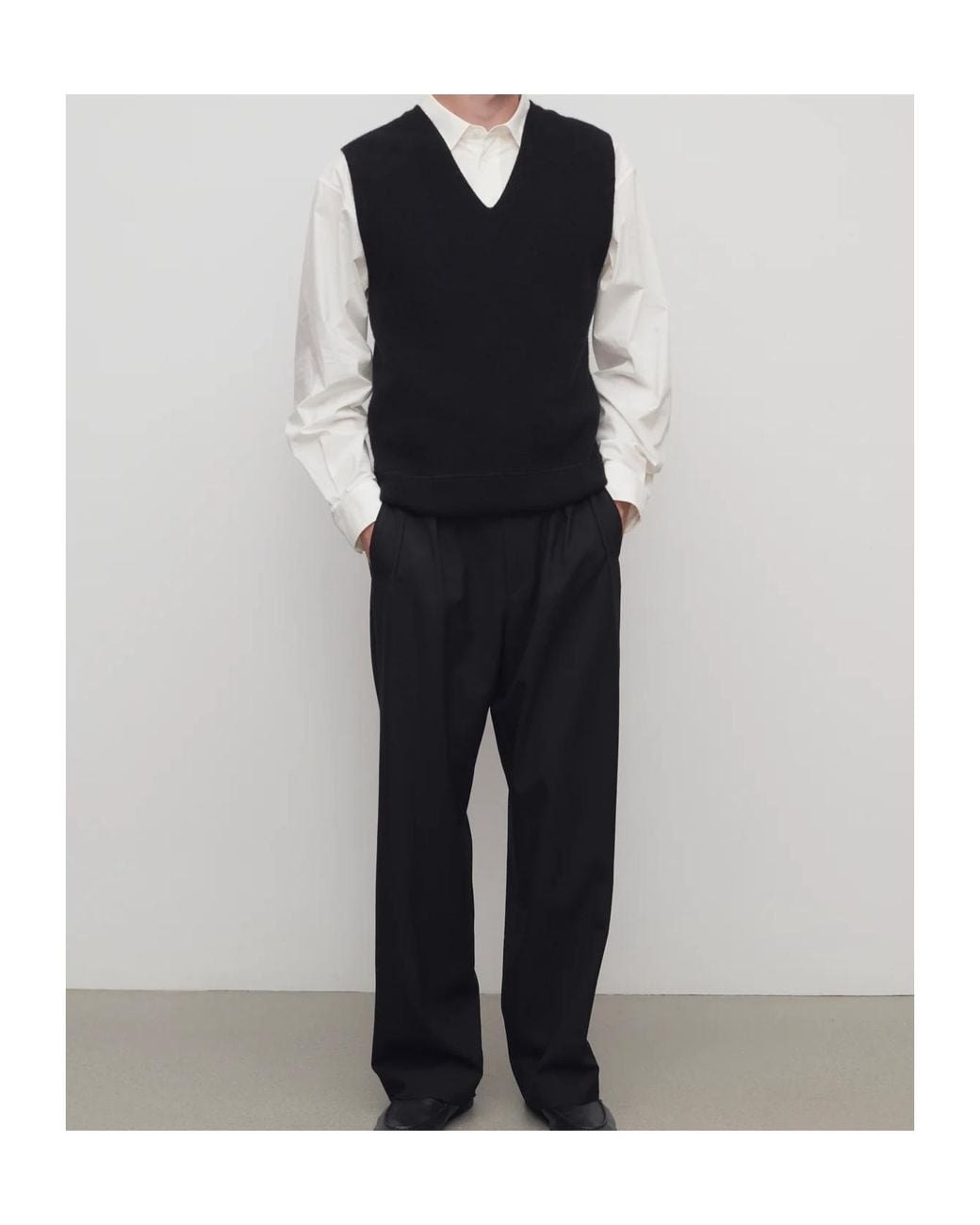 The Row Black Corley Pleated Trousers for men