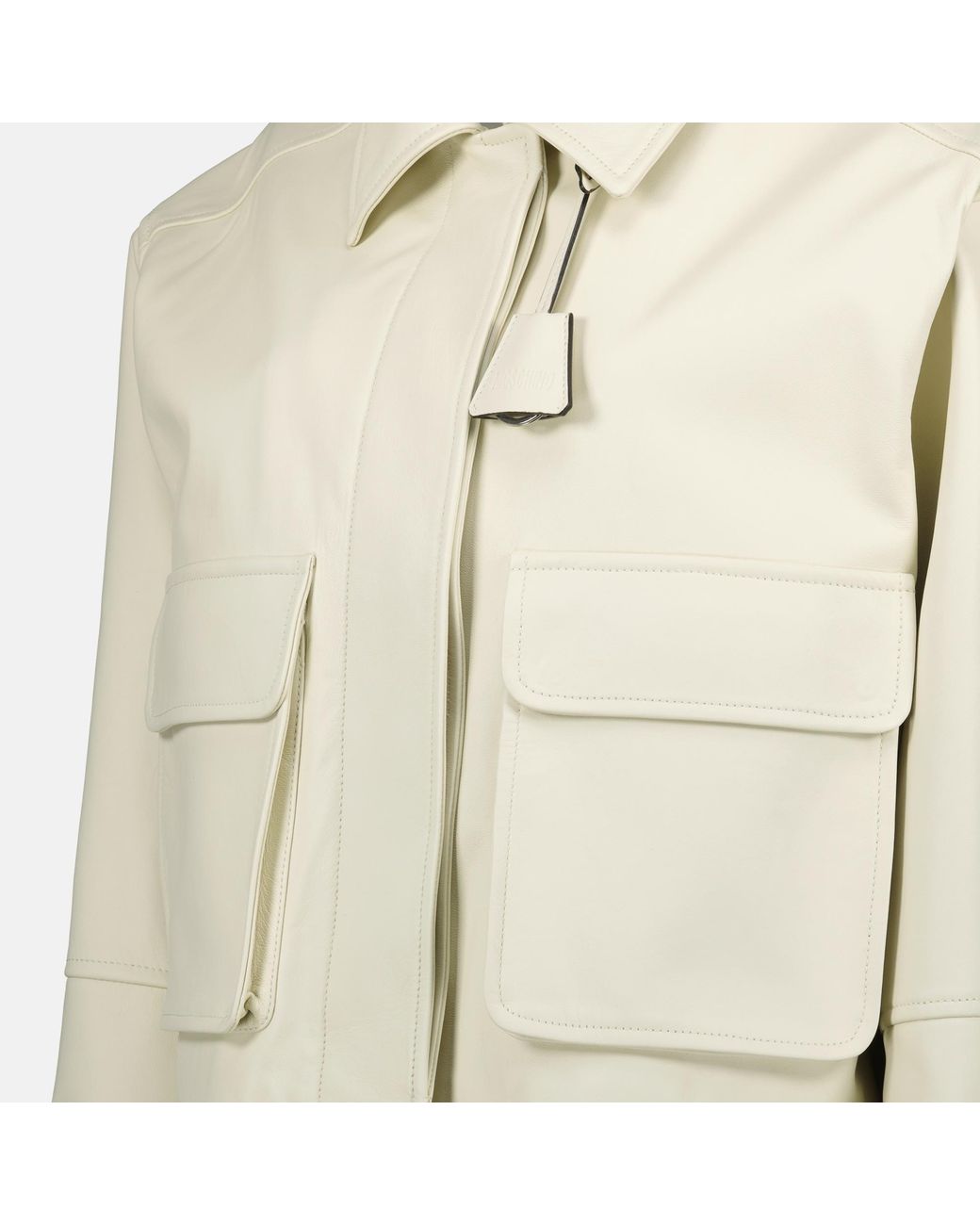 Moschino White Boxy Pocket Jacket