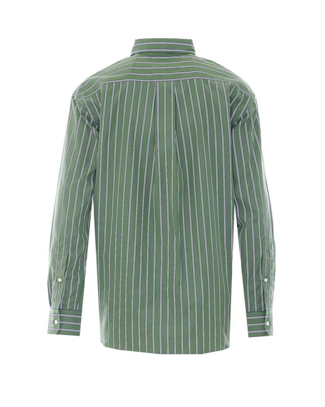 Polo Ralph Lauren Green Logo Embroidered Striped Shirt