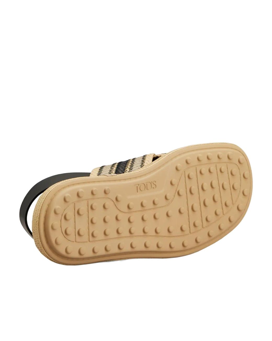 Tod's Brown Two-Tone Woven Sandals