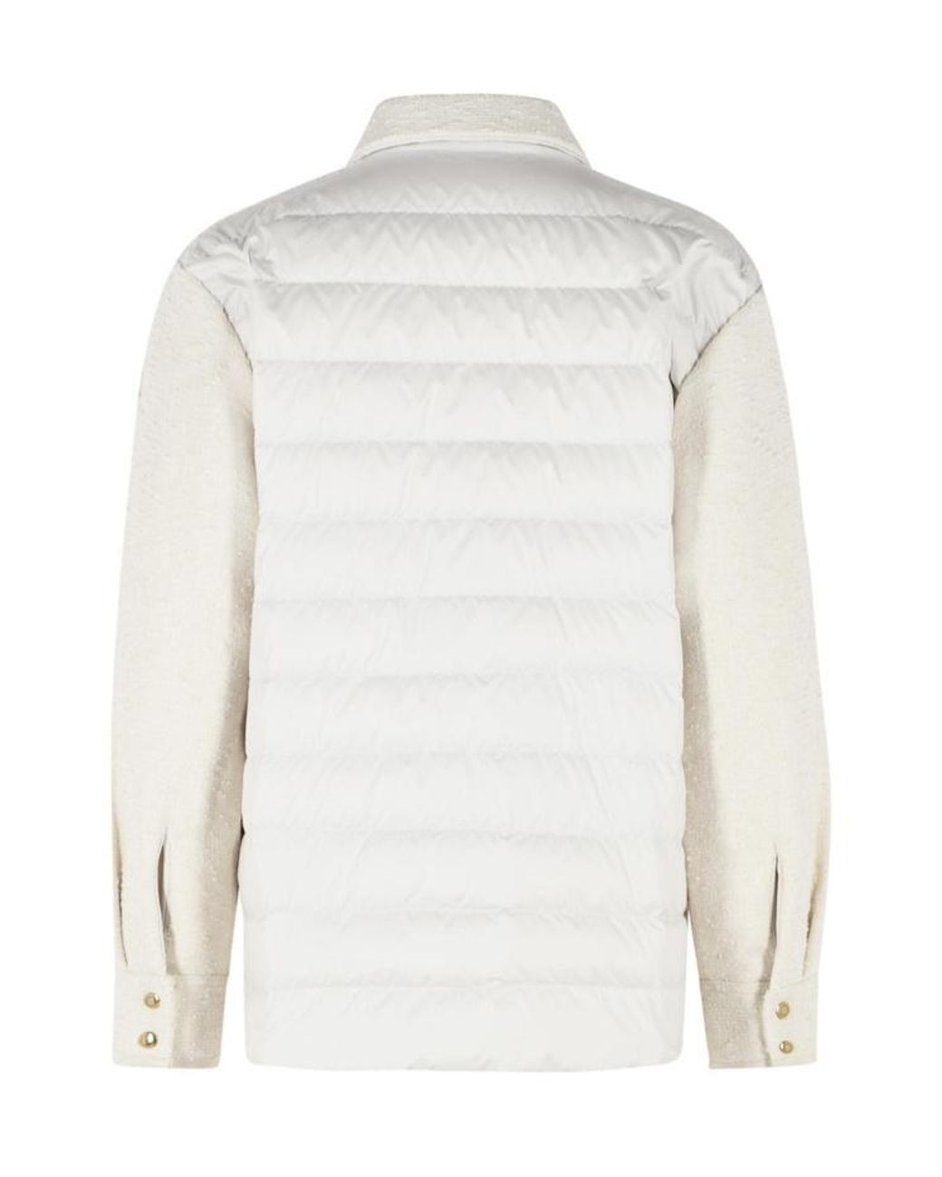 Moncler Natural Zip-Up Padded Shirt Jacket