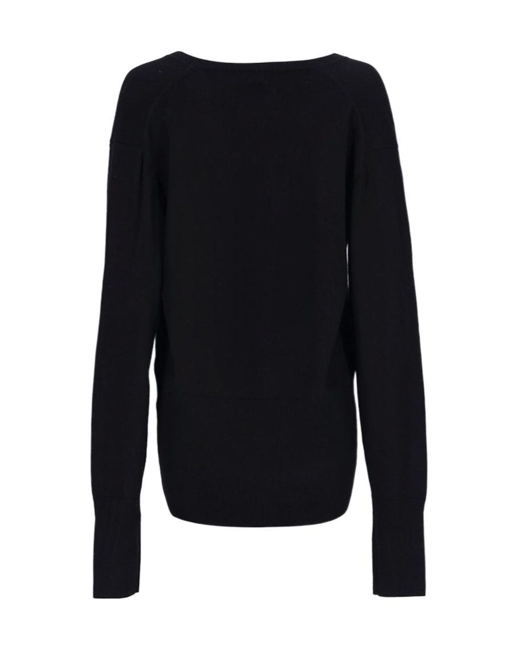 Totême  Blue Deep V-Neck Sweater