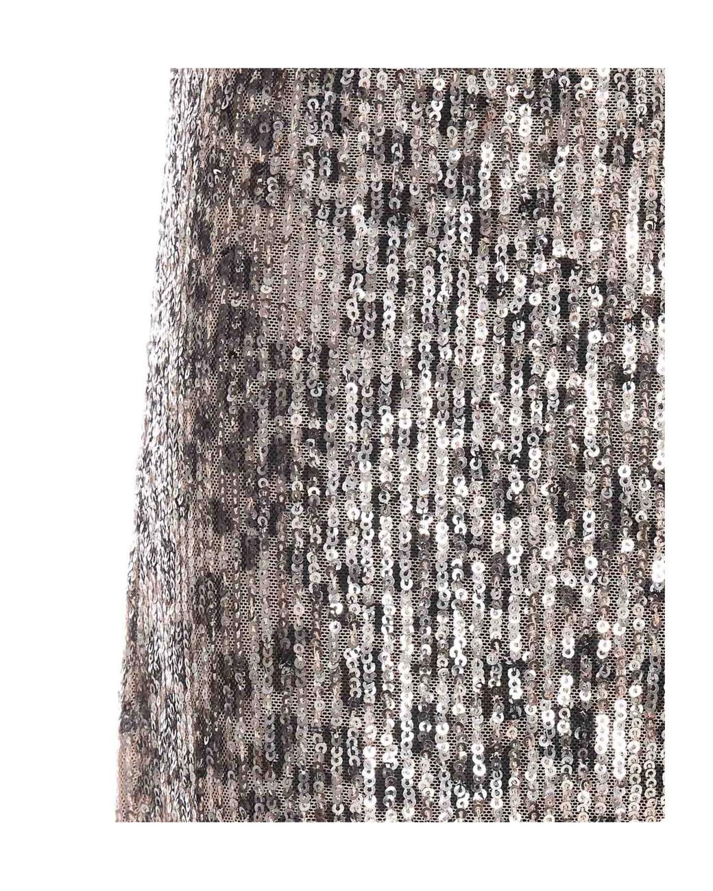 Liu Jo Gray Sequinned High-Waisted Trousers