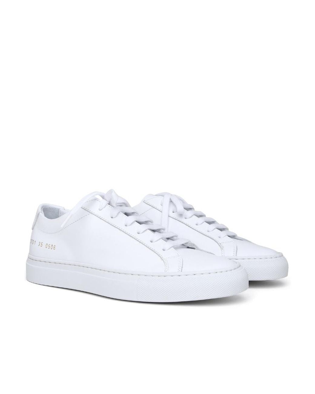 Common Projects White Front Strapped Low-Top Casual Shoes