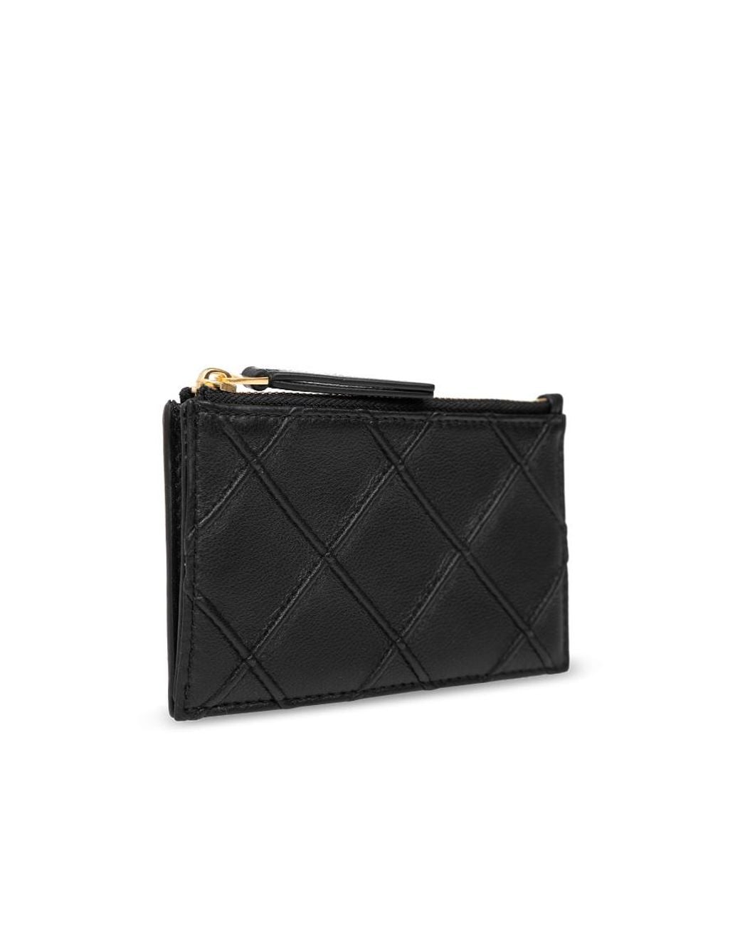 Tory Burch Black Fleming Zipped Card Holder