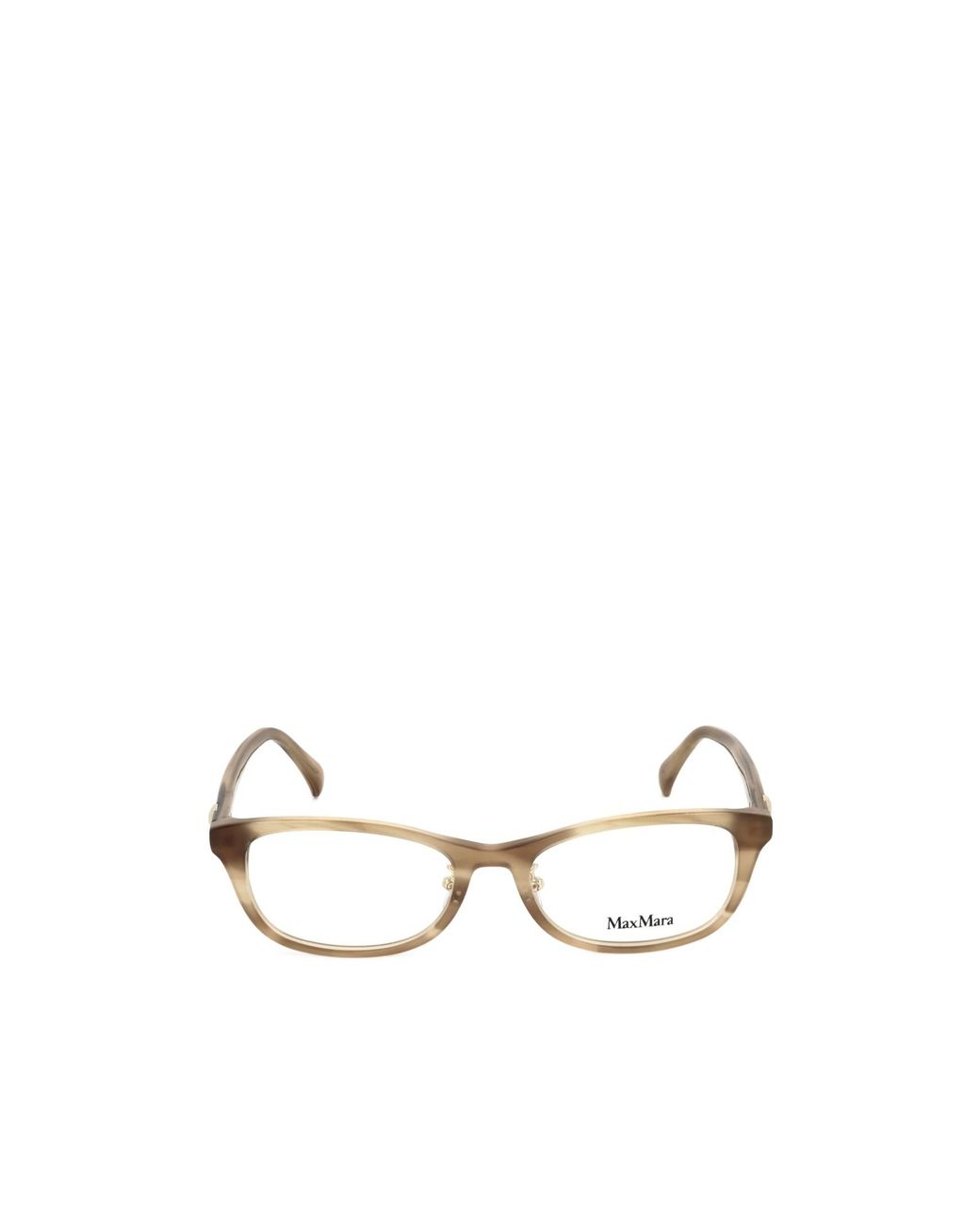 Max Mara White Rectangular Frame Glasses