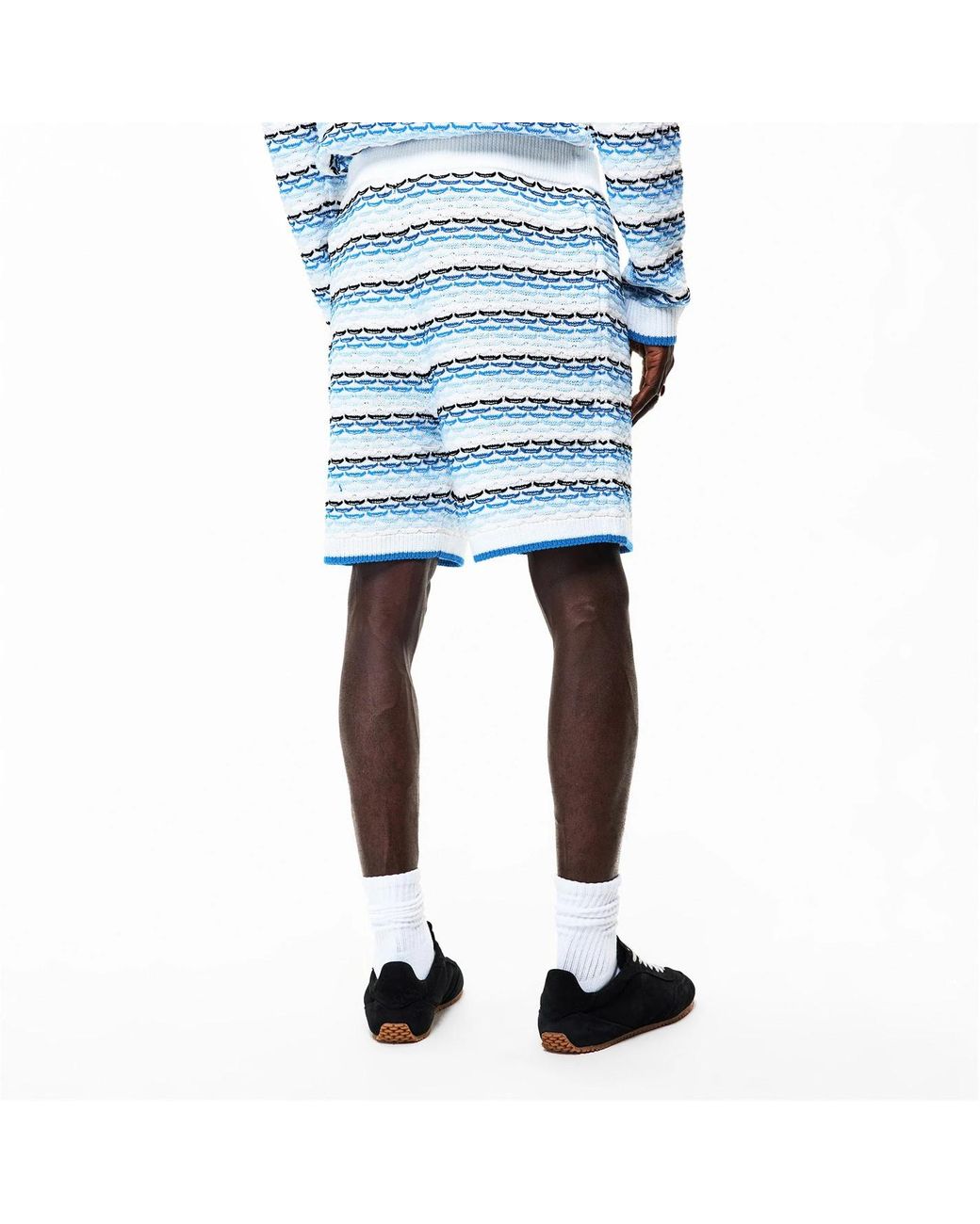 Casablanca Blue Logo Patch Shorts for men