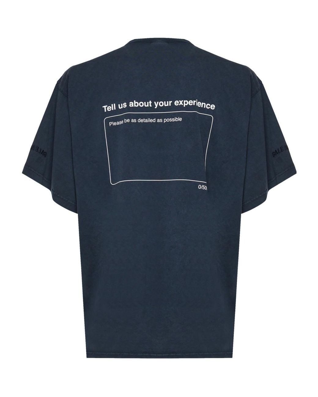 Balenciaga Blue Star Printed Crewneck T-Shirt for men