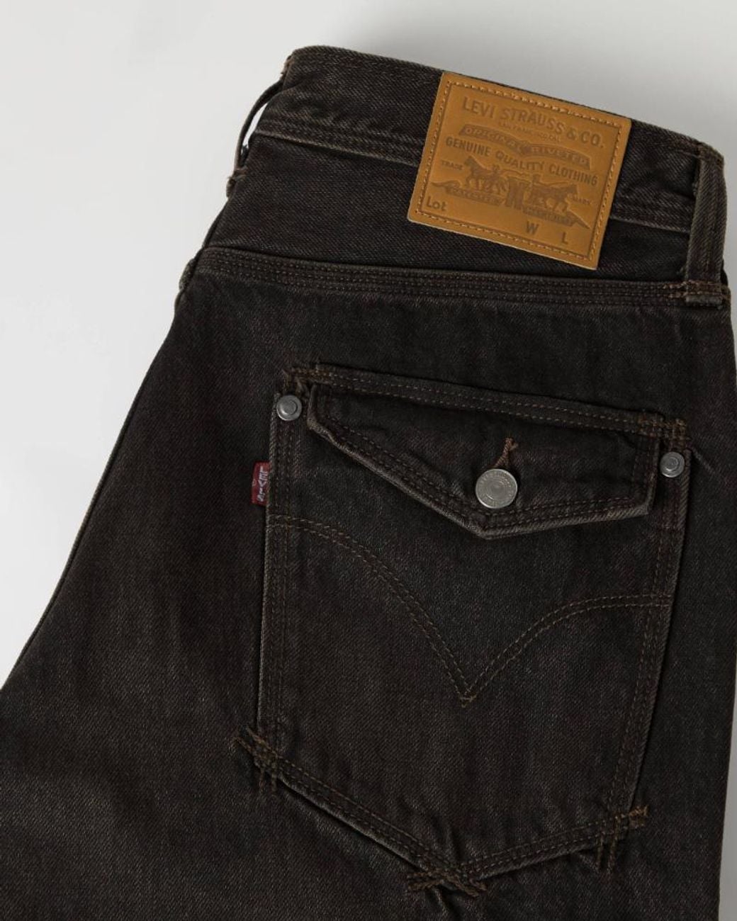 Levi's Black Twisted Baggy Wide-Leg Jeans for men