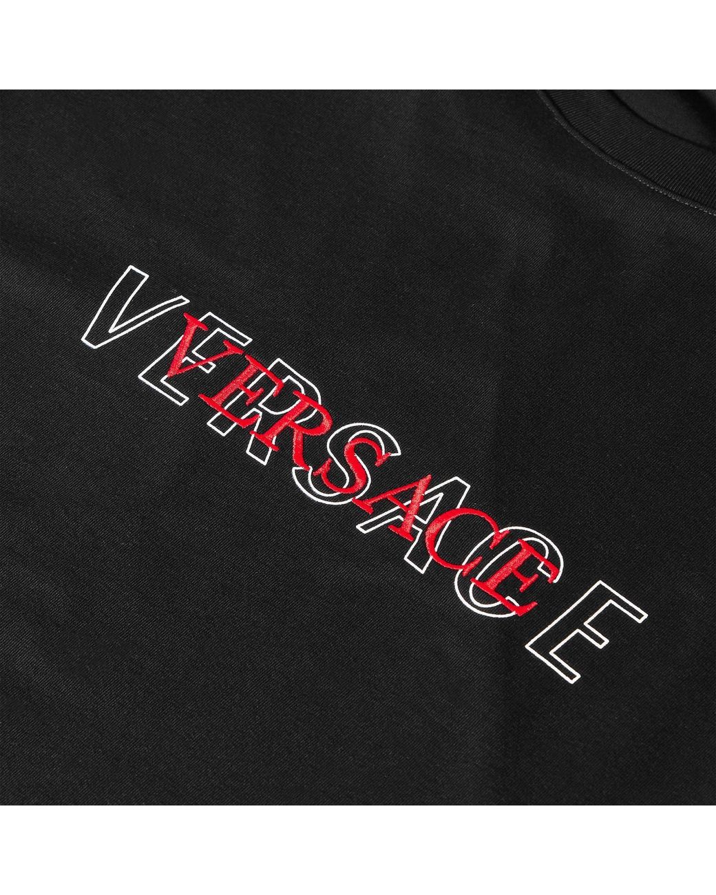 Versace Black Crew Neck Casual T-Shirt for men