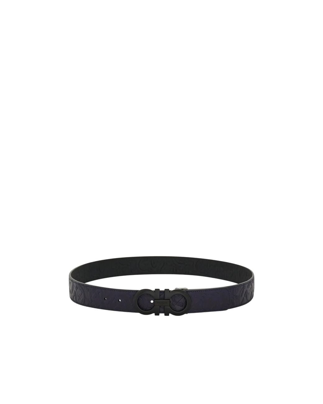 Ferragamo White Ferragamo Reversible Gancini Buckle Belt for men