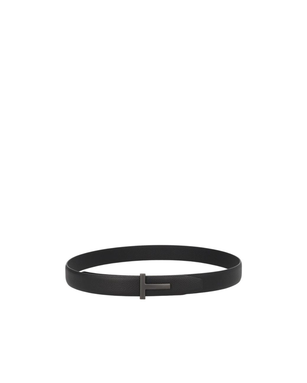 Tom Ford White T Logo Buckle Belt for men