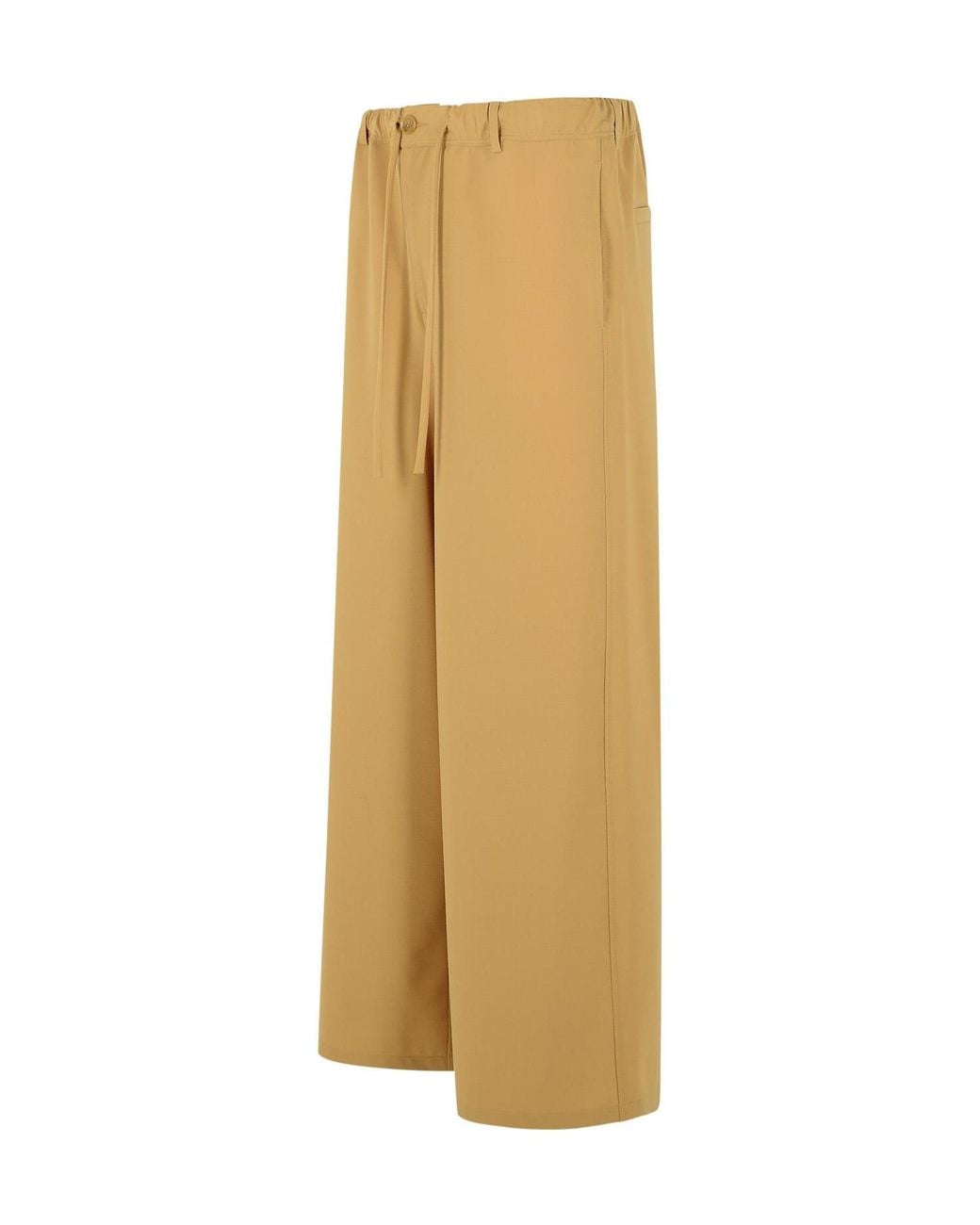 Marni Natural Straight-Leg Drawstring Trousers for men