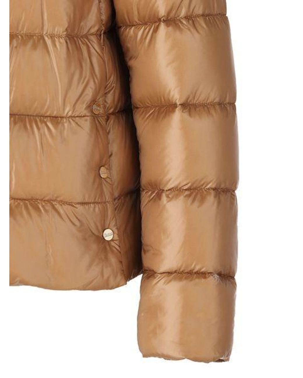 Herno Brown High-Neck Quilted Padded Jacket