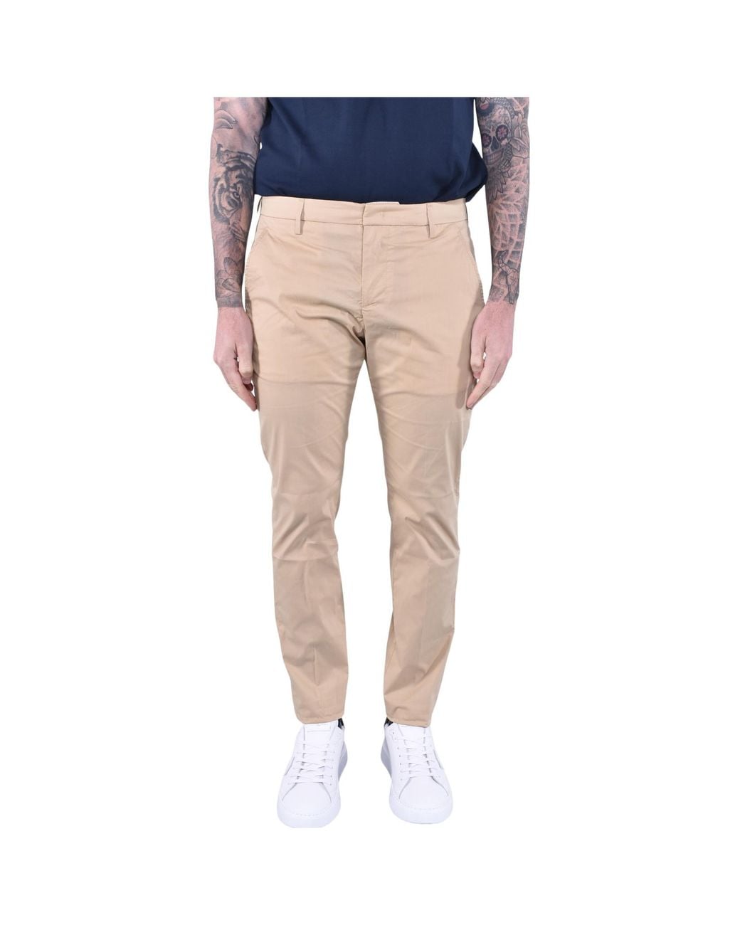 Dondup Blue Gaubert Slim-Fit Pants for men