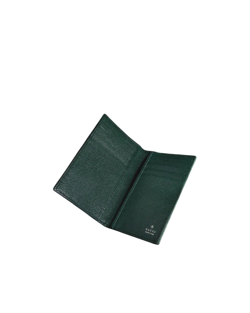 Gucci Green Essence Classic Card Case for men