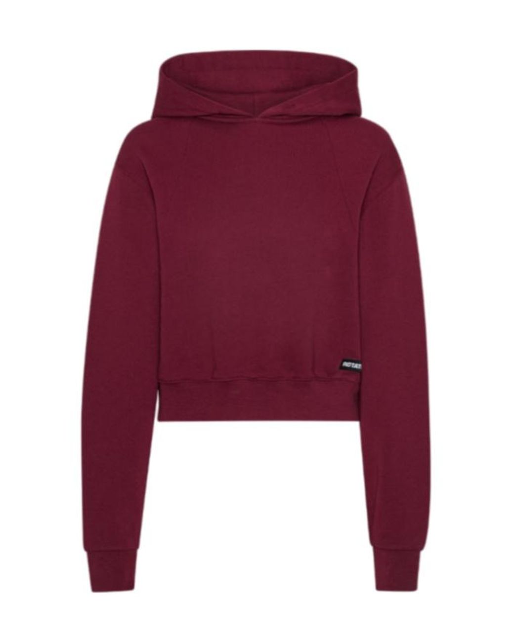 ROTATE BIRGER CHRISTENSEN Red Terry Back Cropped Hoodie