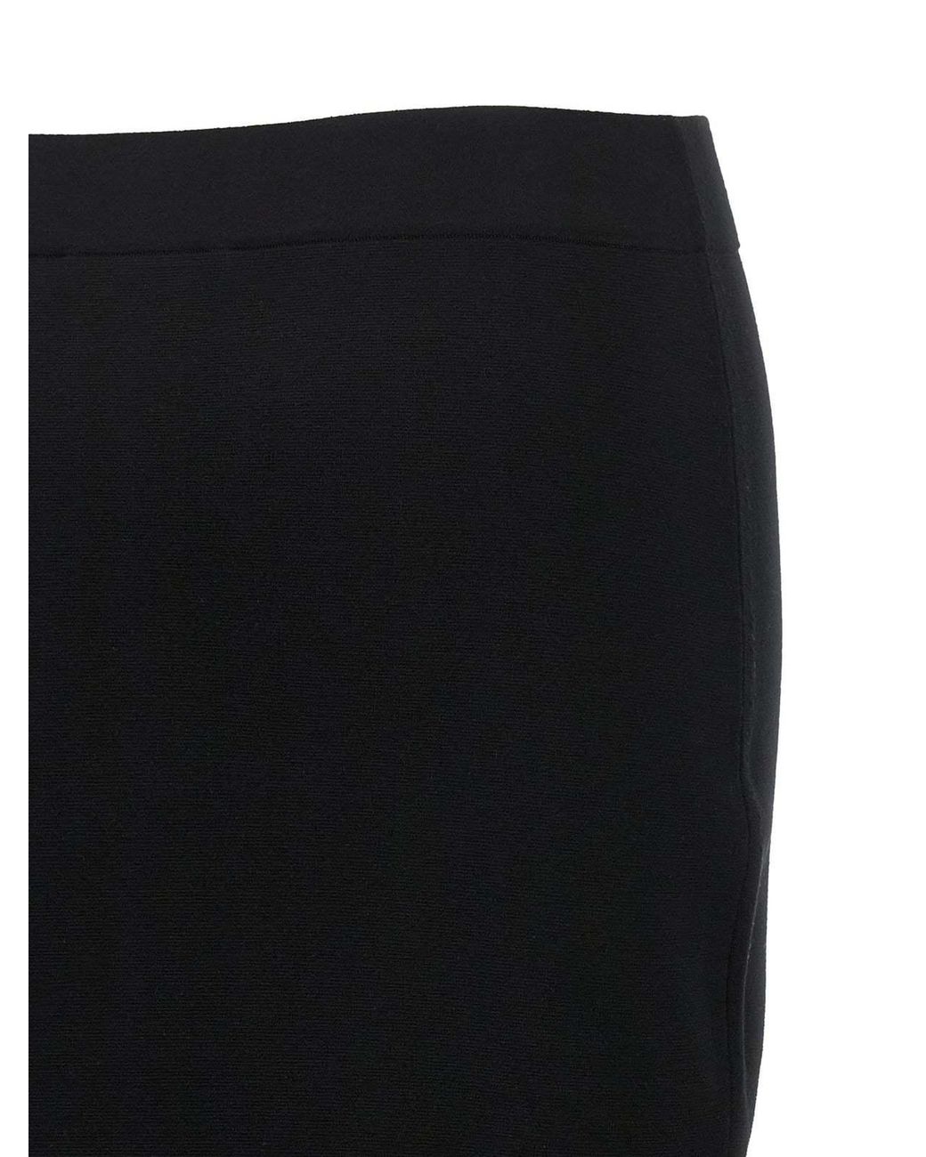 Max Mara Black Gamma Knit Midi Skirt
