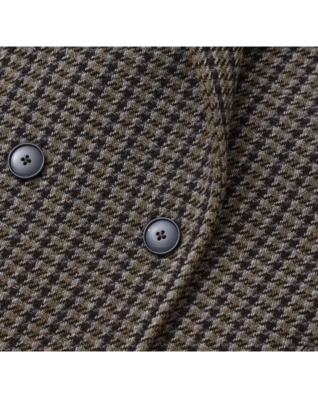 Closed Black Double-Breasted Wool-Blend Coat