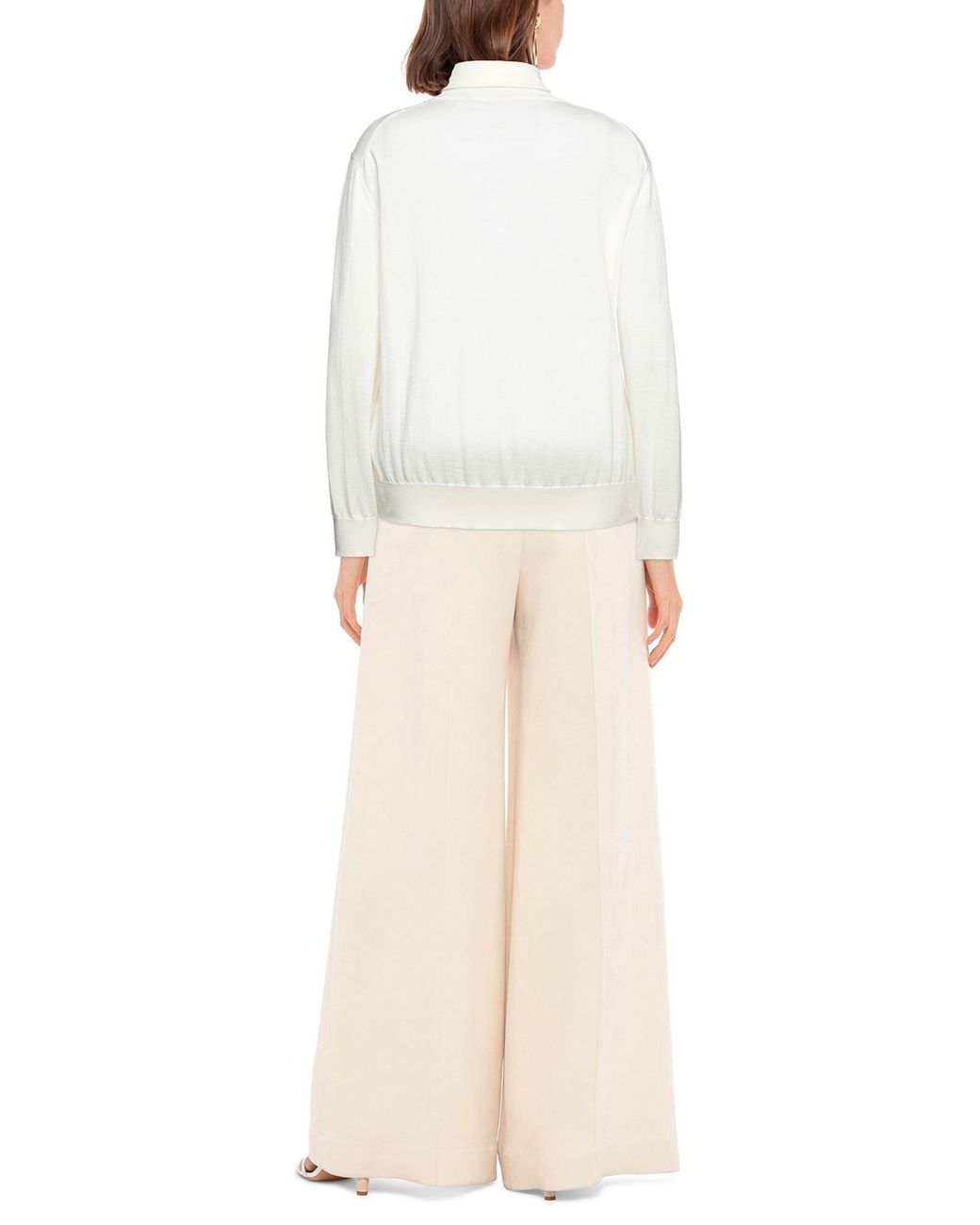 Dolce & Gabbana White Cashmere Turtleneck Knit Sweater