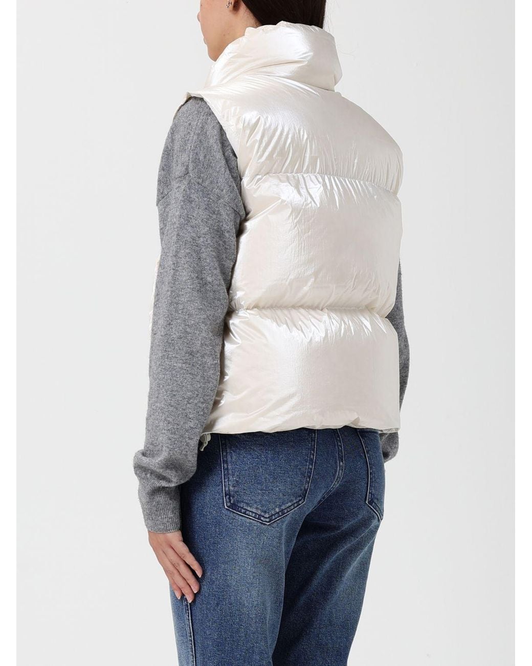 K-Way Natural Thille Thermo Pearly Zip-Up Puffed Gilet