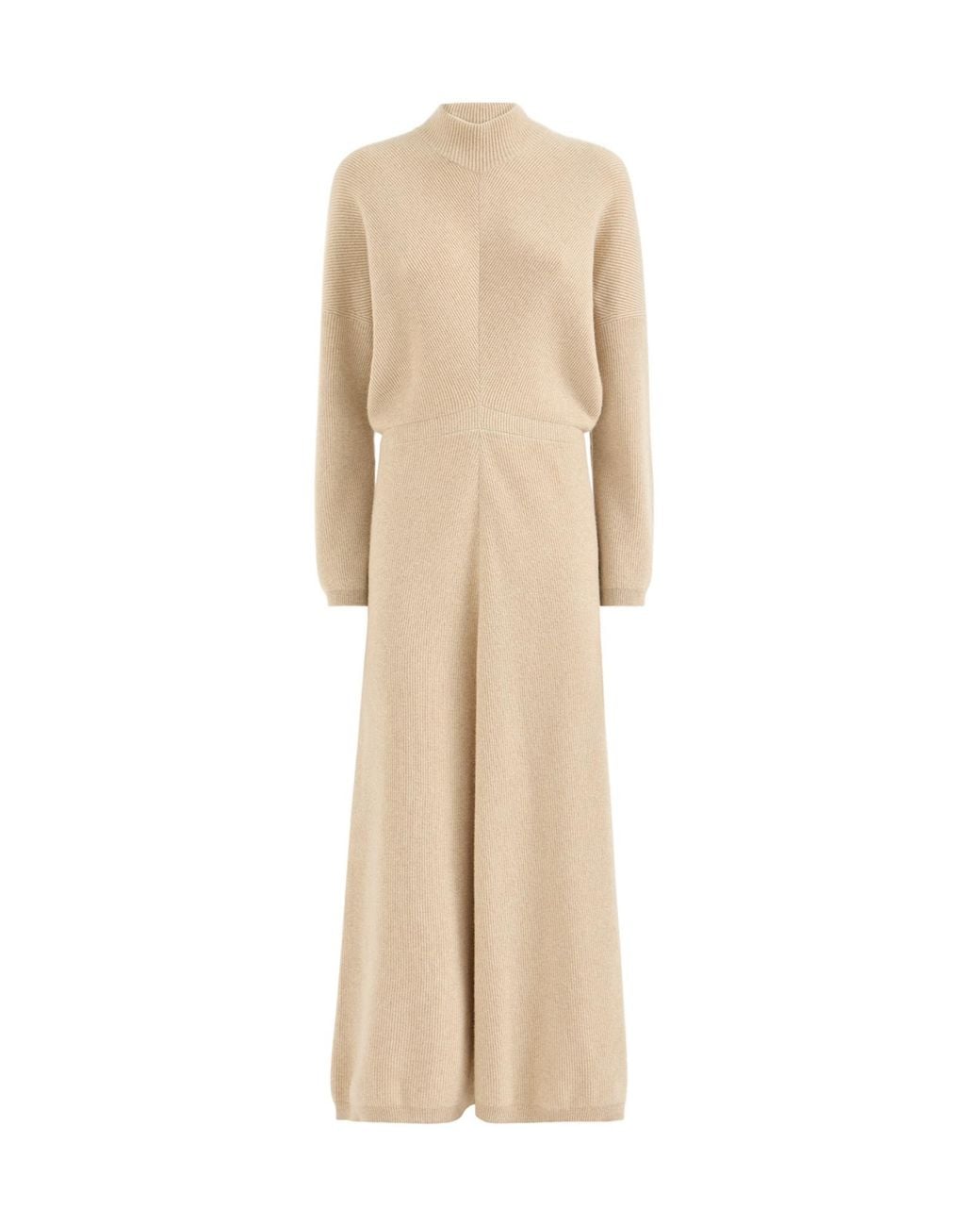 Brunello Cucinelli Natural Long-Sleeved Dress