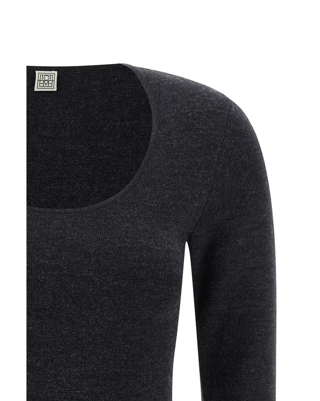 Totême Black Compact Knit Top