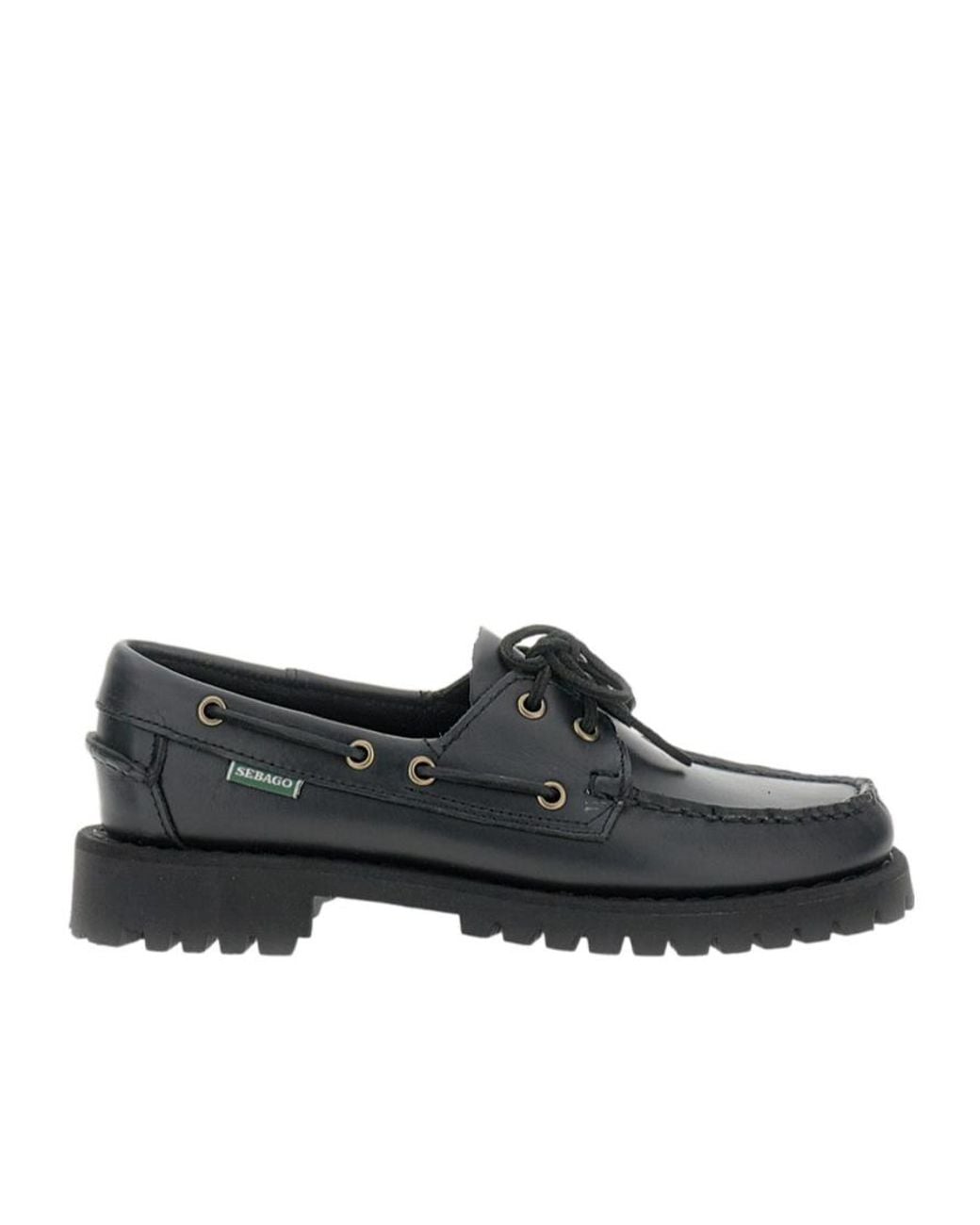 Sebago Black Ranger Waxy Lace-Up Shoes