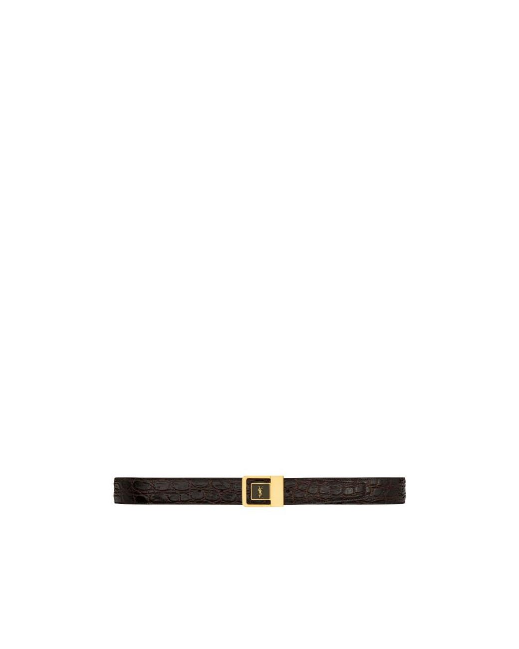 Saint Laurent White Buckle Belt for men
