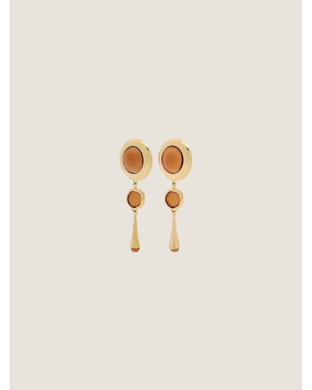Givenchy Metallic Sculpted Gem Earrings