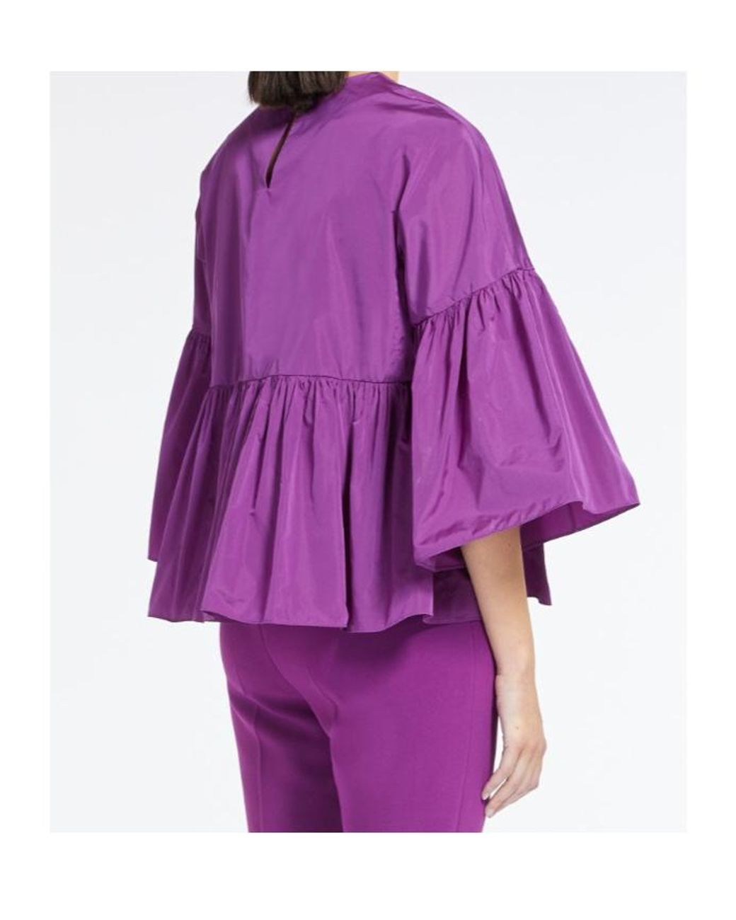Max Mara Purple Haute Couture Taffeta Shirt