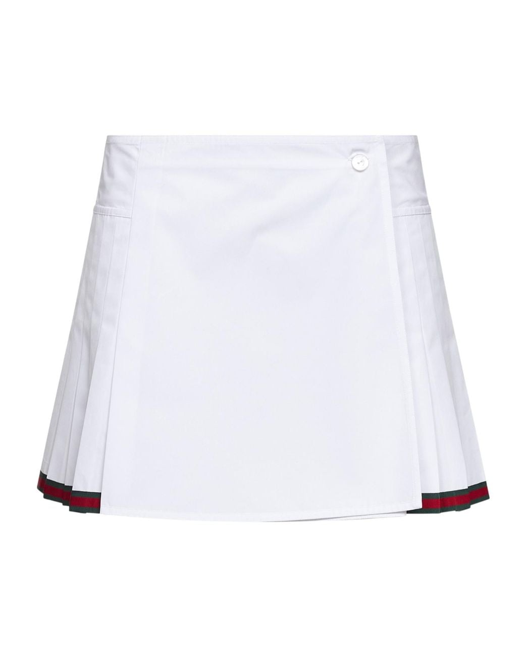 Gucci White High Waist Midi Skirt