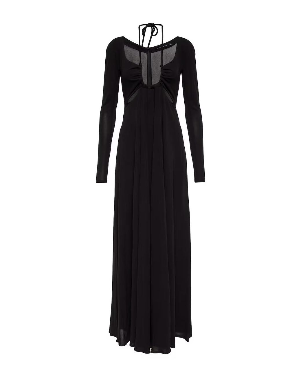 Proenza Schouler Black Cutout Jersey Maxi Dress