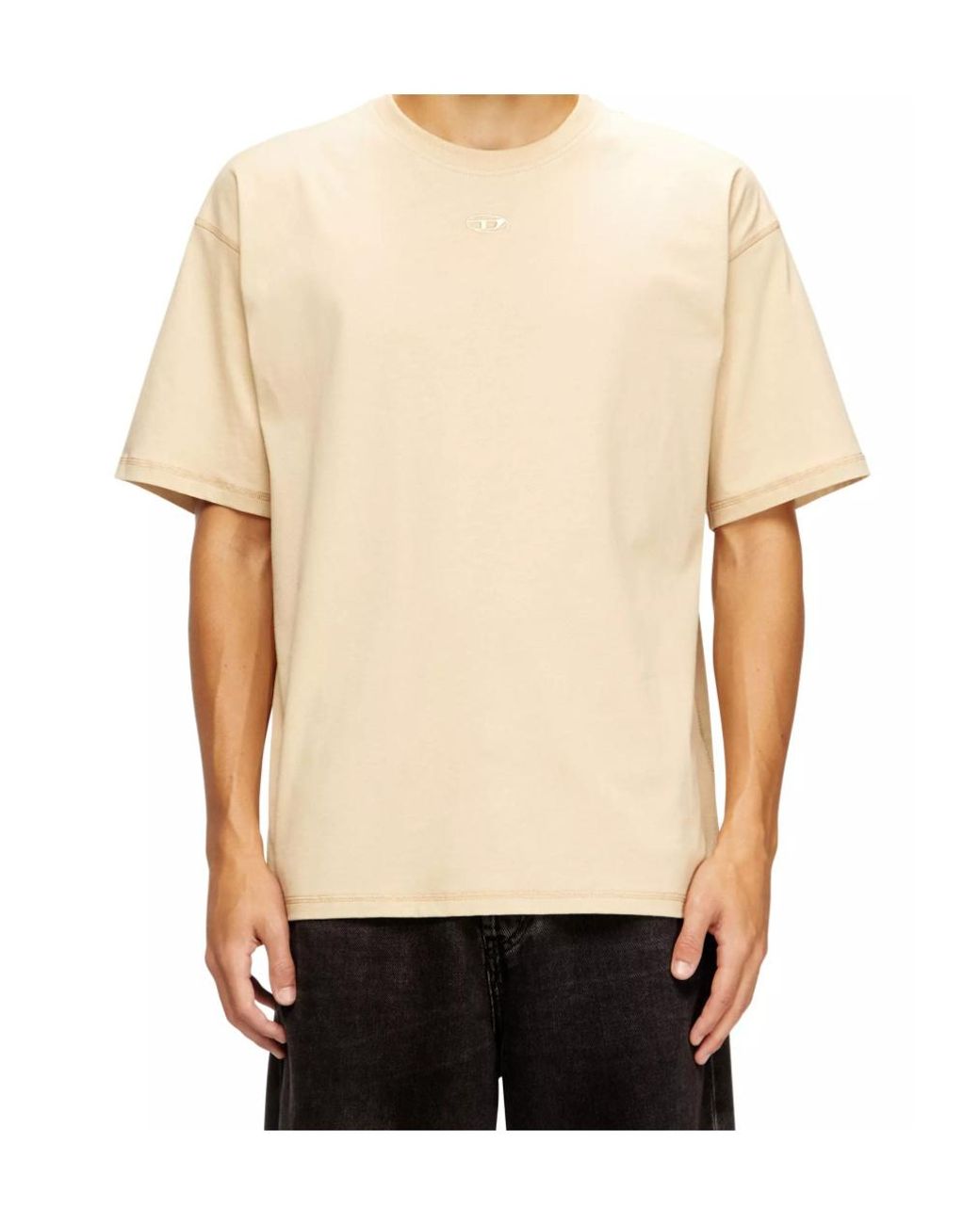 DIESEL White T-Lucien-Ihbi Crewneck T-Shirt for men