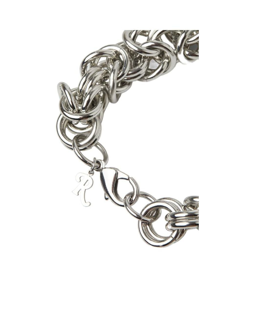 Raf Simons White Cluster Chain Bracelet for men