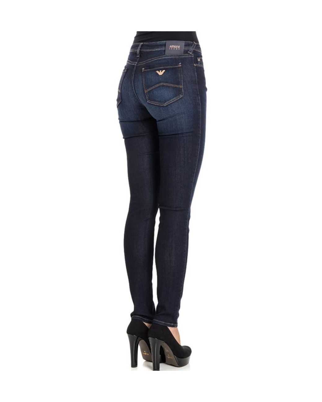 Armani Jeans Blue Logo Details Jeans
