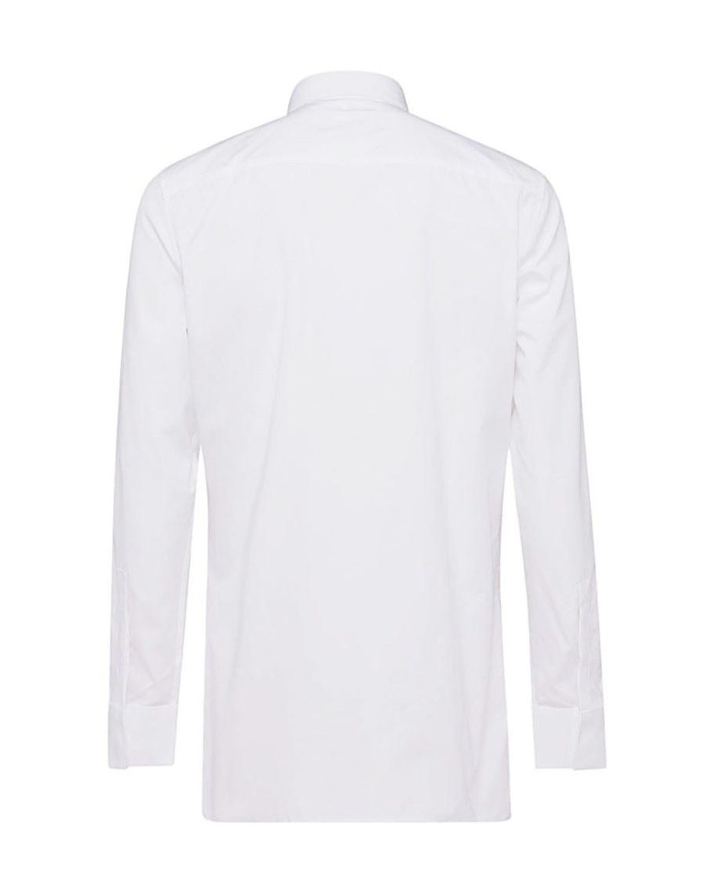Givenchy White 4G Embroidered Long-Sleeved Shirt for men