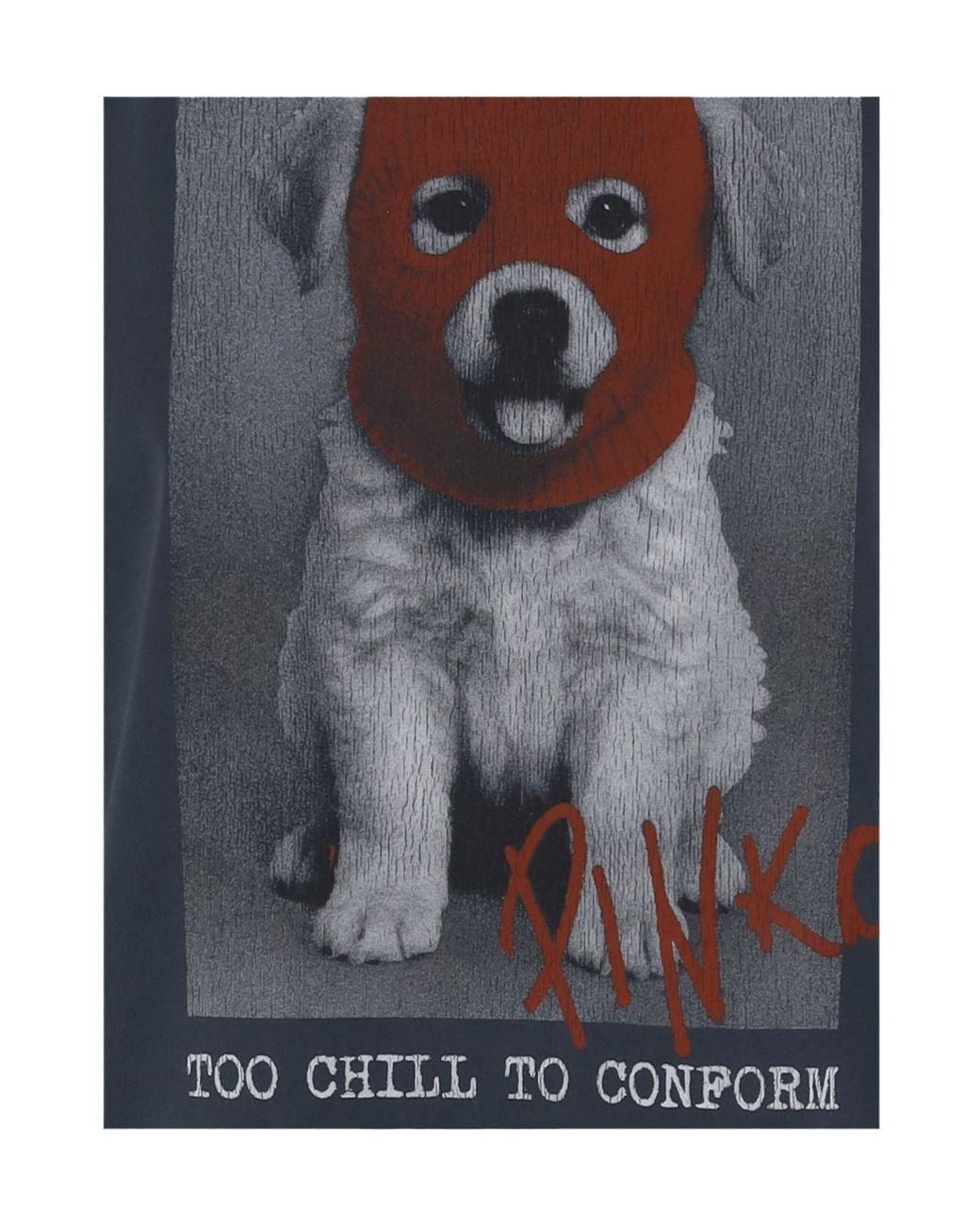 Pinko Blue Graphic Dog Print T-Shirt