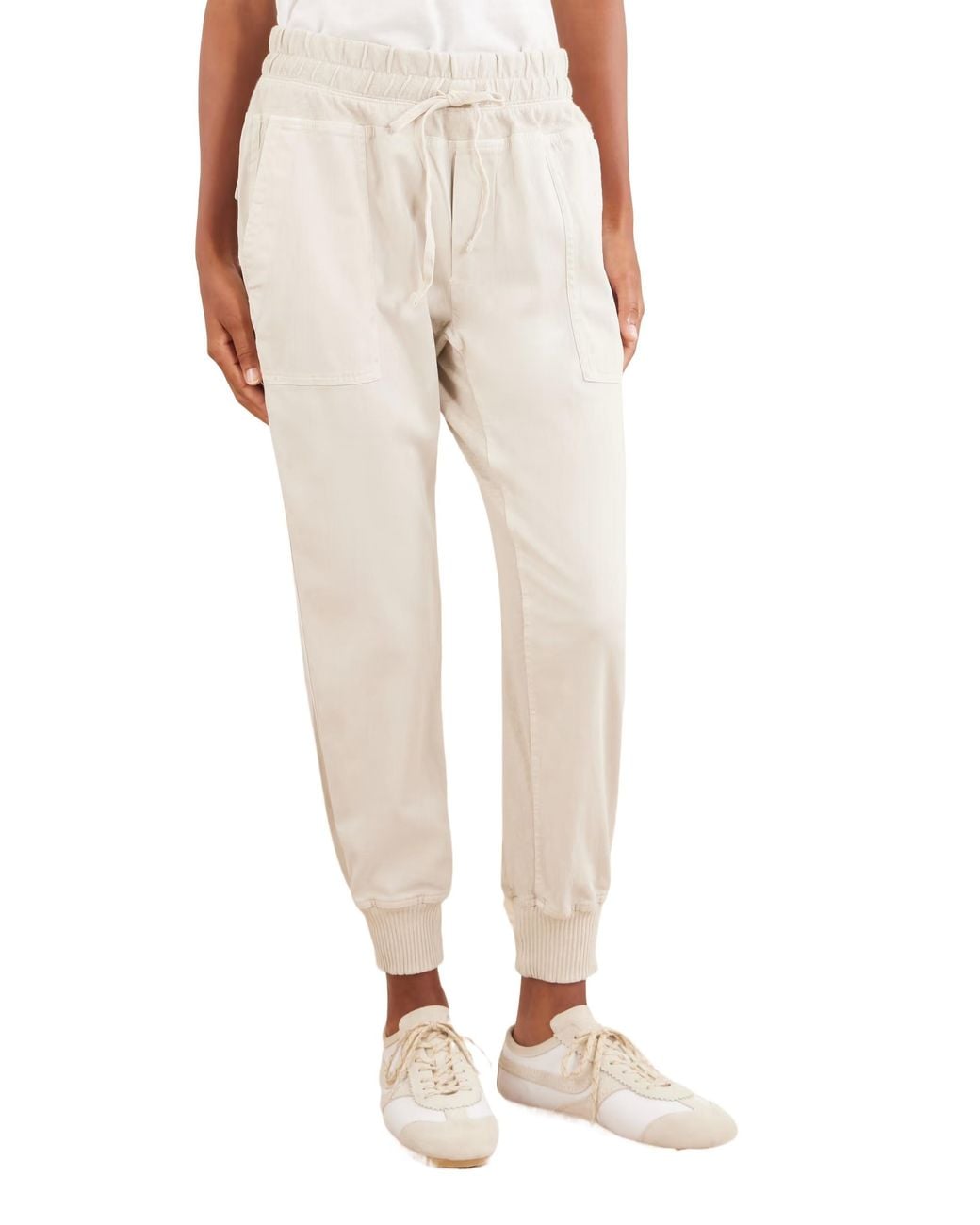 James Perse Gray Paneled Casual Trousers