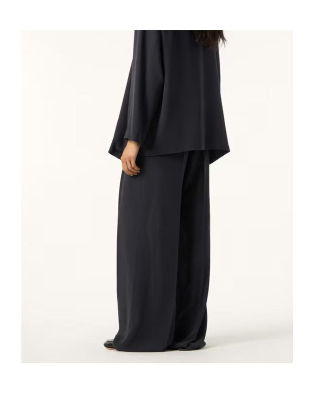 Loro Piana Blue Drawstring Wide-Leg Trousers