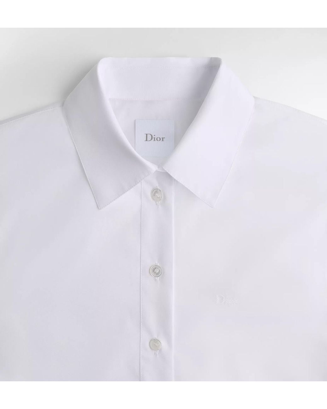 Dior White Iviera Tied Cropped Blouse