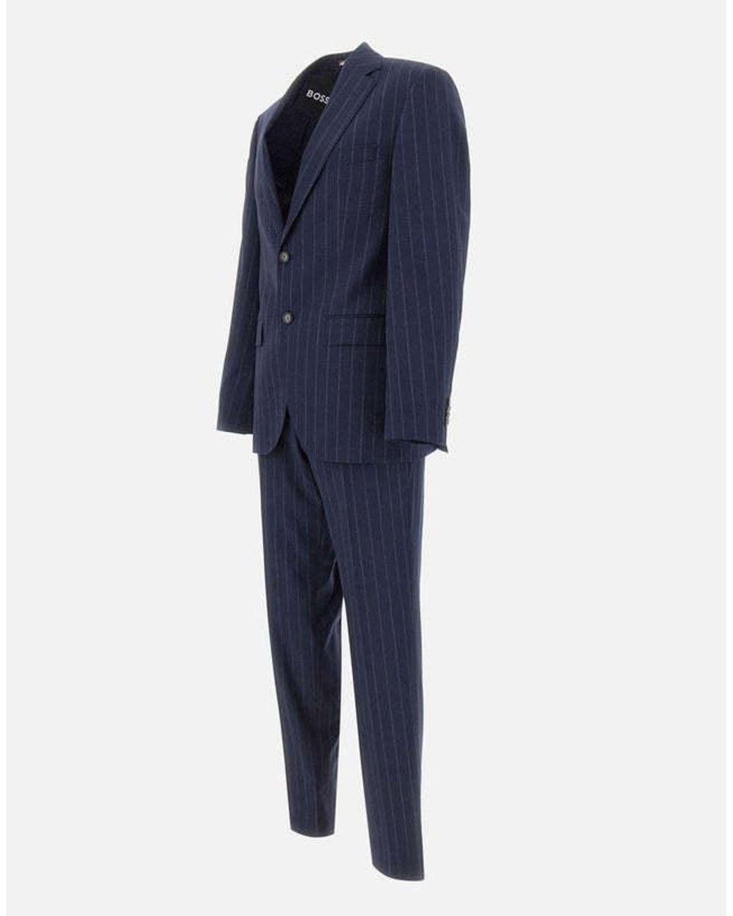 Boss Blue Boss Two-Piece Striped Tailored Suit for men