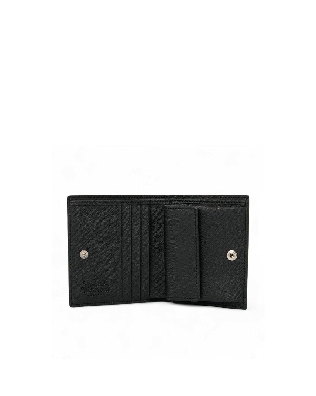 Vivienne Westwood Black Orb Logo Compact Wallet
