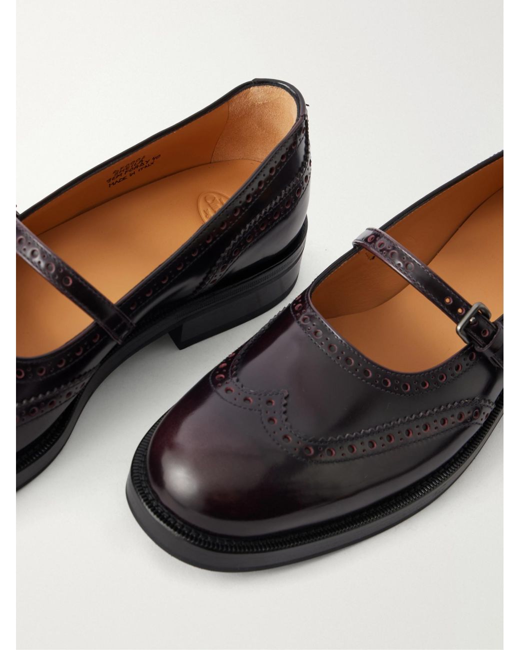 Church's Black Sheila Brogue-Detail Buckle-Fastening Loafers
