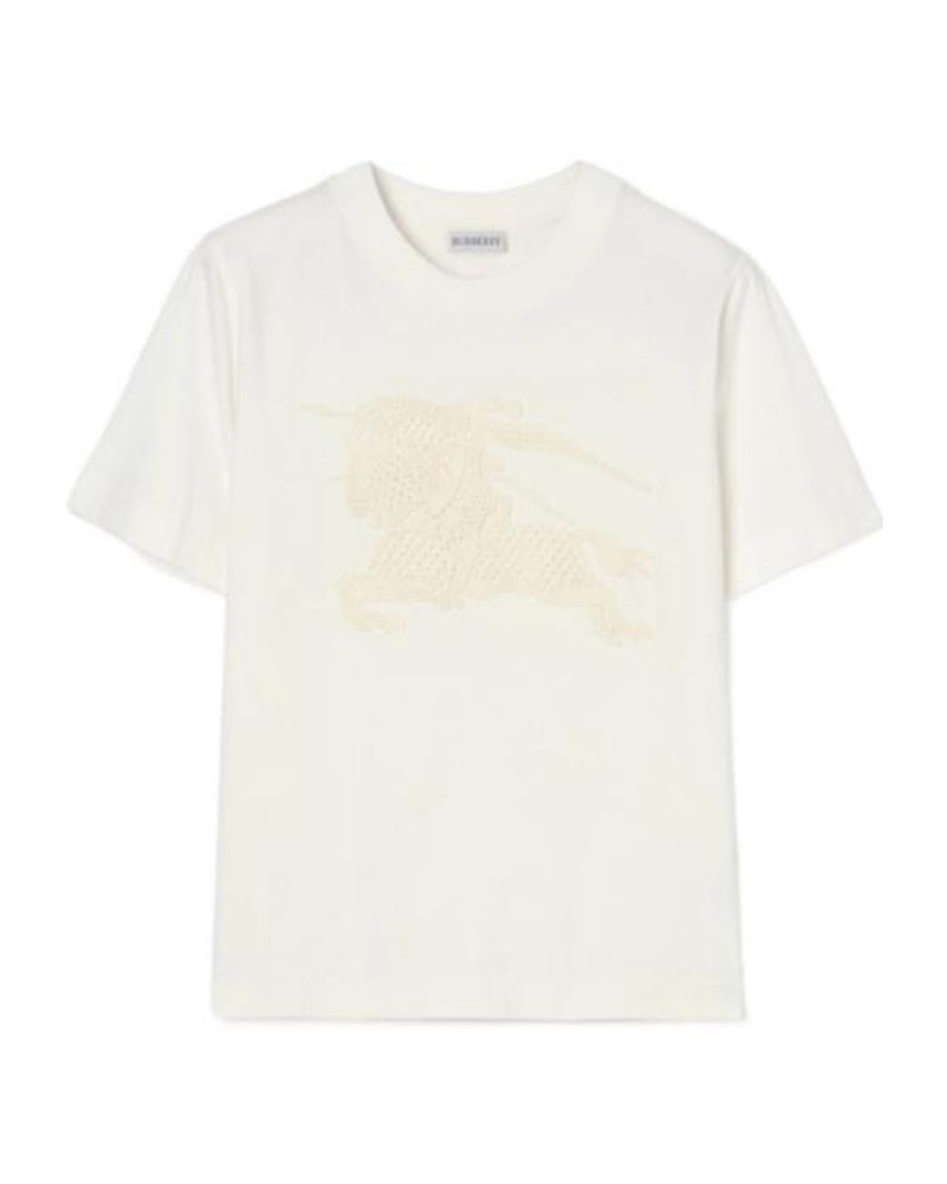 Burberry White Ekd Crewneck T-Shirt