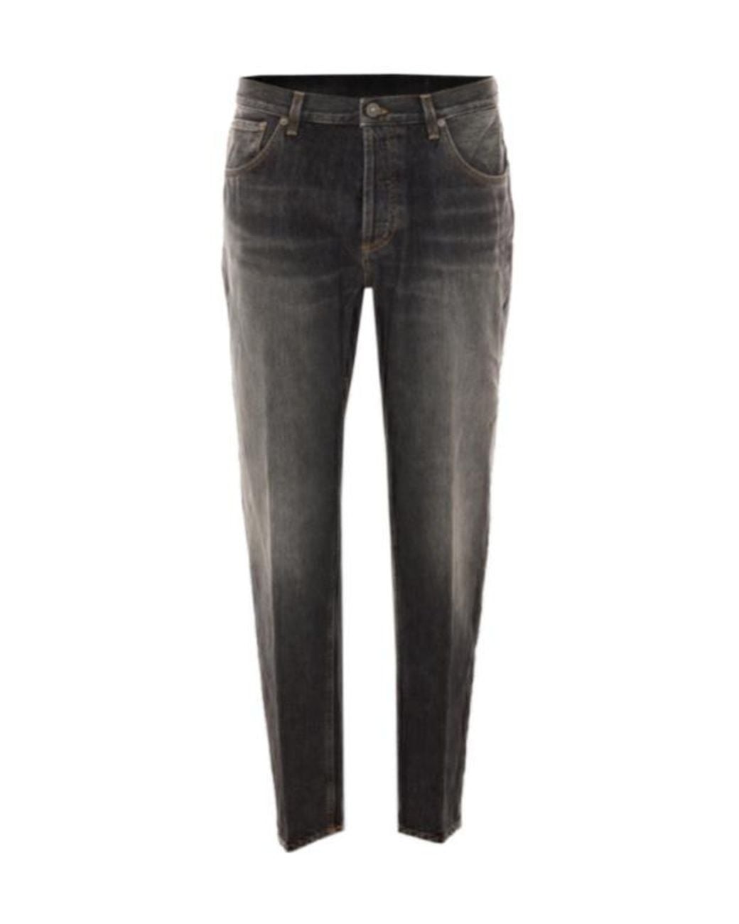Dondup Gray Brighton Carrot-Fit Jeans for men