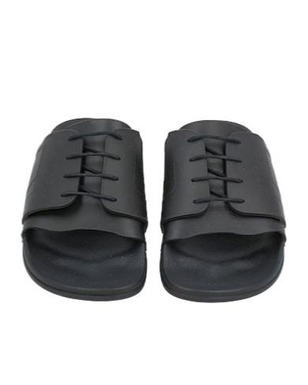 Maison Margiela Black Minimalist Rubber Slippers