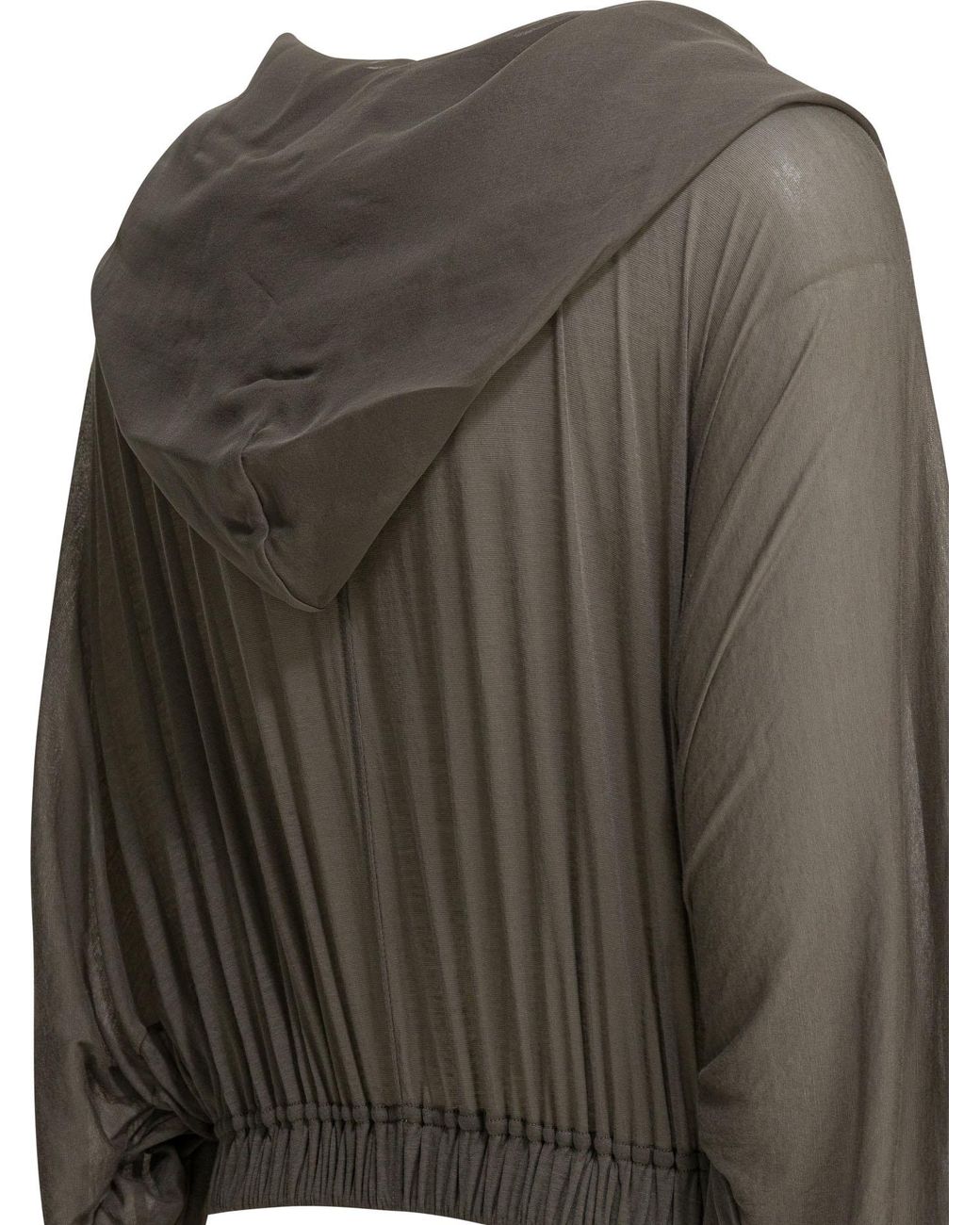 Rick Owens Green Hooded T-Shirt