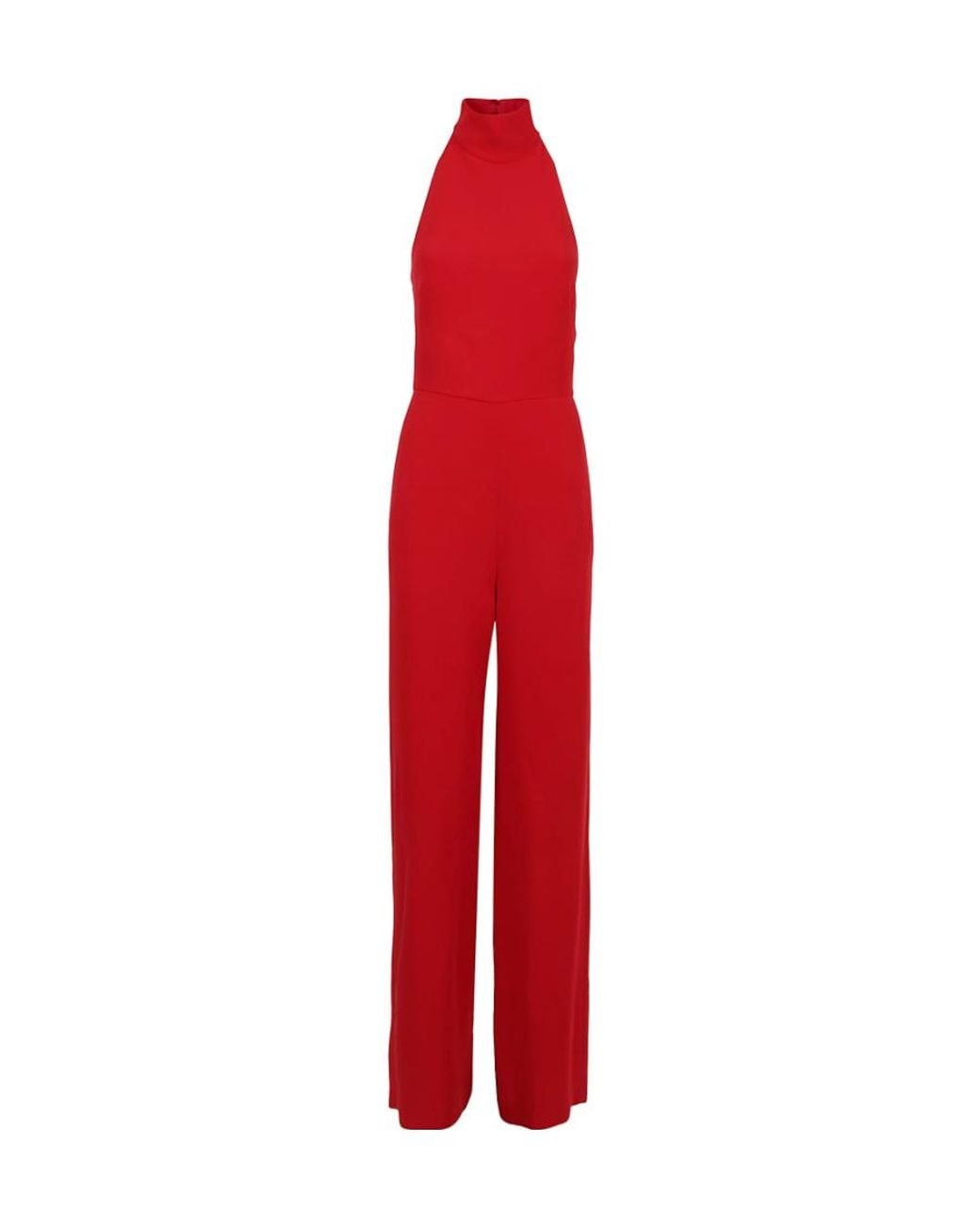 Valentino Red Halterneck Wide-Leg Jumpsuit