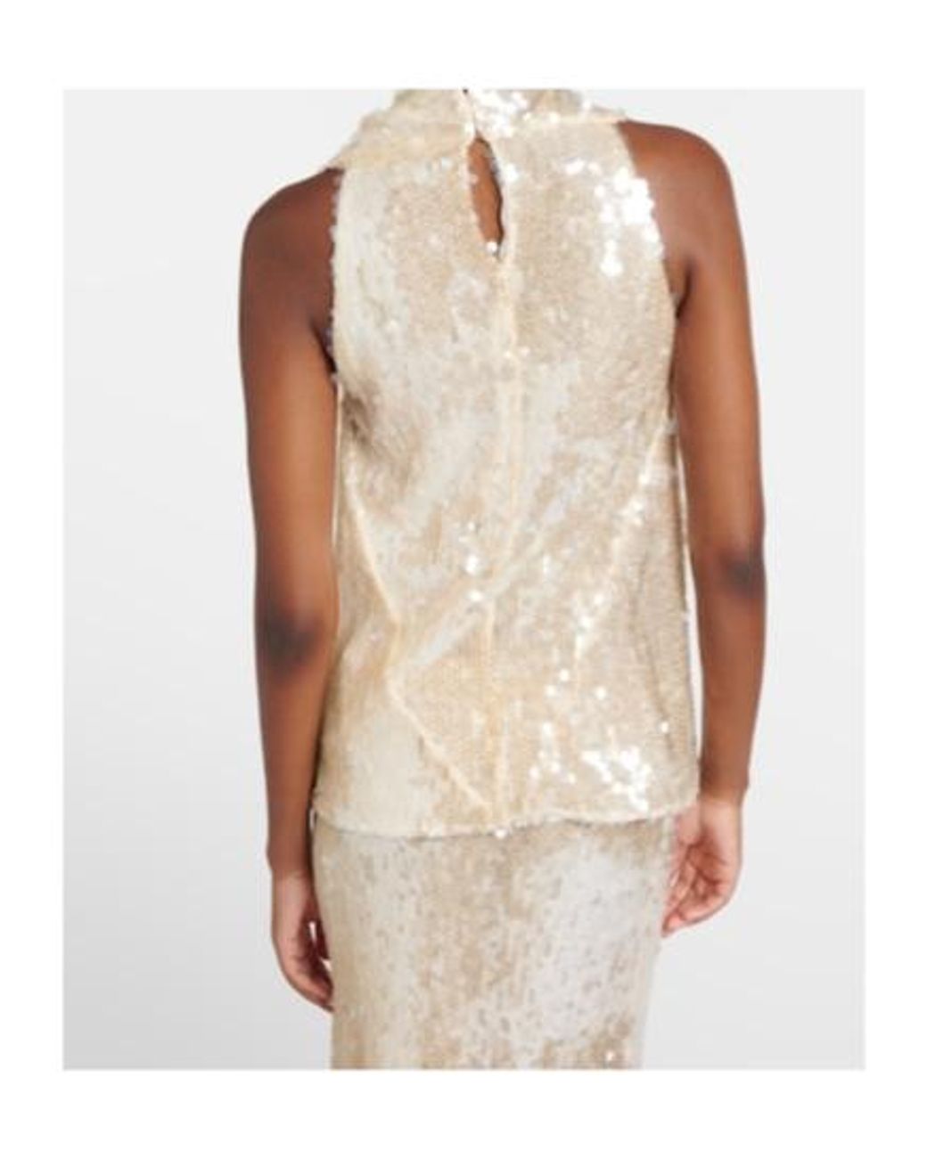 Altuzarra Natural Sequined Top